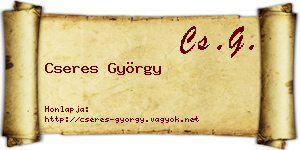 Cseres György névjegykártya