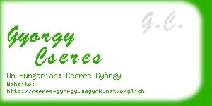gyorgy cseres business card