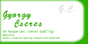 gyorgy cseres business card